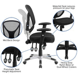 English Elm Commercial Grade Mid-Back Mesh Multifunction Swivel Ergonomic Task Office Chair with Adjustable Arms