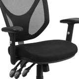 English Elm Commercial Grade Mid-Back Mesh Multifunction Swivel Ergonomic Task Office Chair with Adjustable Arms