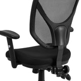 English Elm Commercial Grade Mid-Back Mesh Multifunction Swivel Ergonomic Task Office Chair with Adjustable Arms