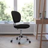 Commercial Grade Mid-Back Mesh Padded Swivel Task Office Chair with Chrome Base