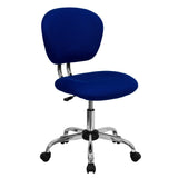 English Elm Commercial Grade Mid-Back Mesh Padded Swivel Task Office Chair with Chrome Base