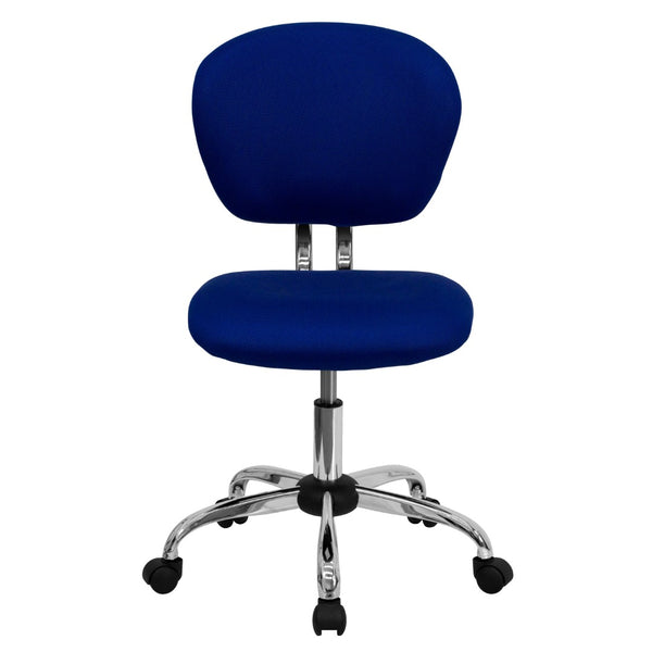 English Elm Commercial Grade Mid-Back Mesh Padded Swivel Task Office Chair with Chrome Base