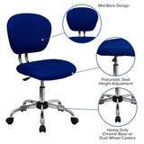 English Elm Commercial Grade Mid-Back Mesh Padded Swivel Task Office Chair with Chrome Base