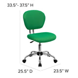 English Elm Commercial Grade Mid-Back Mesh Padded Swivel Task Office Chair with Chrome Base