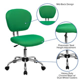 English Elm Commercial Grade Mid-Back Mesh Padded Swivel Task Office Chair with Chrome Base