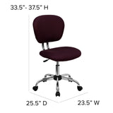 English Elm Commercial Grade Mid-Back Mesh Padded Swivel Task Office Chair with Chrome Base