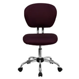 English Elm Commercial Grade Mid-Back Mesh Padded Swivel Task Office Chair with Chrome Base