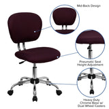 English Elm Commercial Grade Mid-Back Mesh Padded Swivel Task Office Chair with Chrome Base