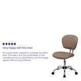 English Elm Commercial Grade Mid-Back Mesh Padded Swivel Task Office Chair with Chrome Base