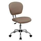 English Elm Commercial Grade Mid-Back Mesh Padded Swivel Task Office Chair with Chrome Base