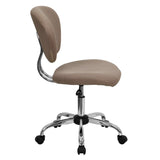 English Elm Commercial Grade Mid-Back Mesh Padded Swivel Task Office Chair with Chrome Base