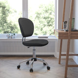 English Elm Commercial Grade Mid-Back Mesh Padded Swivel Task Office Chair with Chrome Base