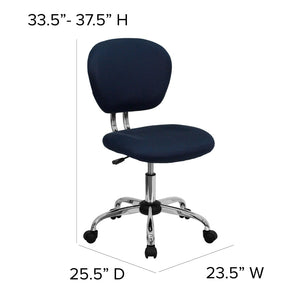 English Elm Commercial Grade Mid-Back Mesh Padded Swivel Task Office Chair with Chrome Base
