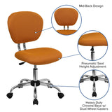 English Elm Commercial Grade Mid-Back Mesh Padded Swivel Task Office Chair with Chrome Base