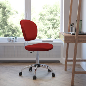 English Elm Commercial Grade Mid-Back Mesh Padded Swivel Task Office Chair with Chrome Base