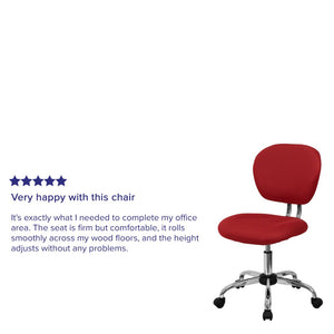 English Elm Commercial Grade Mid-Back Mesh Padded Swivel Task Office Chair with Chrome Base
