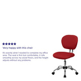 English Elm Commercial Grade Mid-Back Mesh Padded Swivel Task Office Chair with Chrome Base