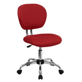 English Elm Commercial Grade Mid-Back Mesh Padded Swivel Task Office Chair with Chrome Base