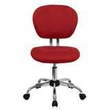 English Elm Commercial Grade Mid-Back Mesh Padded Swivel Task Office Chair with Chrome Base