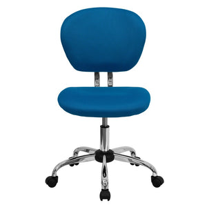 English Elm Commercial Grade Mid-Back Mesh Padded Swivel Task Office Chair with Chrome Base
