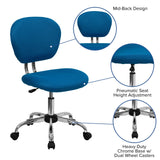 English Elm Commercial Grade Mid-Back Mesh Padded Swivel Task Office Chair with Chrome Base