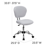 English Elm Commercial Grade Mid-Back Mesh Padded Swivel Task Office Chair with Chrome Base