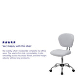 English Elm Commercial Grade Mid-Back Mesh Padded Swivel Task Office Chair with Chrome Base