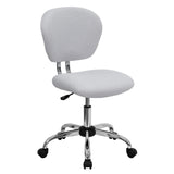 English Elm Commercial Grade Mid-Back Mesh Padded Swivel Task Office Chair with Chrome Base