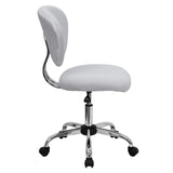 English Elm Commercial Grade Mid-Back Mesh Padded Swivel Task Office Chair with Chrome Base