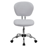 English Elm Commercial Grade Mid-Back Mesh Padded Swivel Task Office Chair with Chrome Base