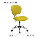 English Elm Commercial Grade Mid-Back Mesh Padded Swivel Task Office Chair with Chrome Base