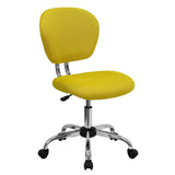 English Elm Commercial Grade Mid-Back Mesh Padded Swivel Task Office Chair with Chrome Base