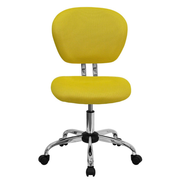 English Elm Commercial Grade Mid-Back Mesh Padded Swivel Task Office Chair with Chrome Base