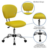 English Elm Commercial Grade Mid-Back Mesh Padded Swivel Task Office Chair with Chrome Base