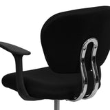 English Elm Commercial Grade Mid-Back Mesh Padded Swivel Task Office Chair with Chrome Base and Arms