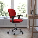 English Elm Commercial Grade Mid-Back Mesh Padded Swivel Task Office Chair with Chrome Base and Arms