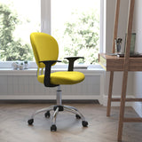 English Elm Commercial Grade Mid-Back Mesh Padded Swivel Task Office Chair with Chrome Base and Arms