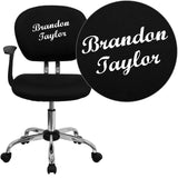 Commercial Grade Personalized Mid-Back Mesh Swivel Task Office Chair with Chrome Base and Arms