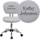 English Elm Commercial Grade Personalized Mid-Back Mesh Swivel Task Office Chair with Chrome Base