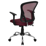 English Elm Commercial Grade Mid-Back Mesh Swivel Task Office Chair with Chrome Base and Arms