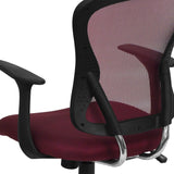 English Elm Commercial Grade Mid-Back Mesh Swivel Task Office Chair with Chrome Base and Arms