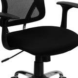 English Elm Commercial Grade Mid-Back Mesh Swivel Task Office Chair with Chrome Base and Arms