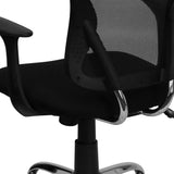 English Elm Commercial Grade Mid-Back Mesh Swivel Task Office Chair with Chrome Base and Arms