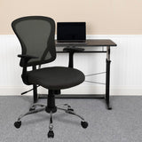 English Elm Commercial Grade Mid-Back Mesh Swivel Task Office Chair with Chrome Base and Arms