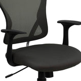 English Elm Commercial Grade Mid-Back Mesh Swivel Task Office Chair with Chrome Base and Arms