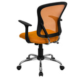 English Elm Commercial Grade Mid-Back Mesh Swivel Task Office Chair with Chrome Base and Arms