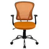 English Elm Commercial Grade Mid-Back Mesh Swivel Task Office Chair with Chrome Base and Arms