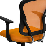 English Elm Commercial Grade Mid-Back Mesh Swivel Task Office Chair with Chrome Base and Arms