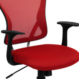 English Elm Commercial Grade Mid-Back Mesh Swivel Task Office Chair with Chrome Base and Arms