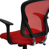 English Elm Commercial Grade Mid-Back Mesh Swivel Task Office Chair with Chrome Base and Arms